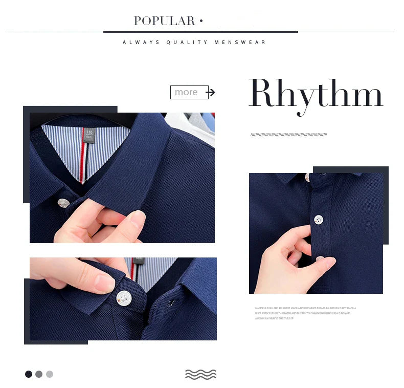 High end designer brand short sleeve polo shirt men's summer breathable trend golf pony embroidery business casual Paul T-shirt