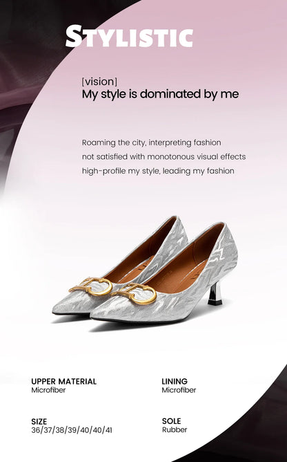 Popular Luxury Brand CHCH Women's Shoes High Heeled Leather Shoes Casual Shoes Medium Height Shoes Banquet Wedding Shoes