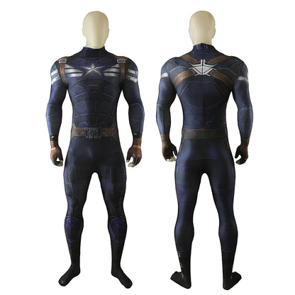 Captain America The Winter Jumpsuit Bodysuit Cosplay Costumes Movie Character Halloween Performance Costume for Adult Kids