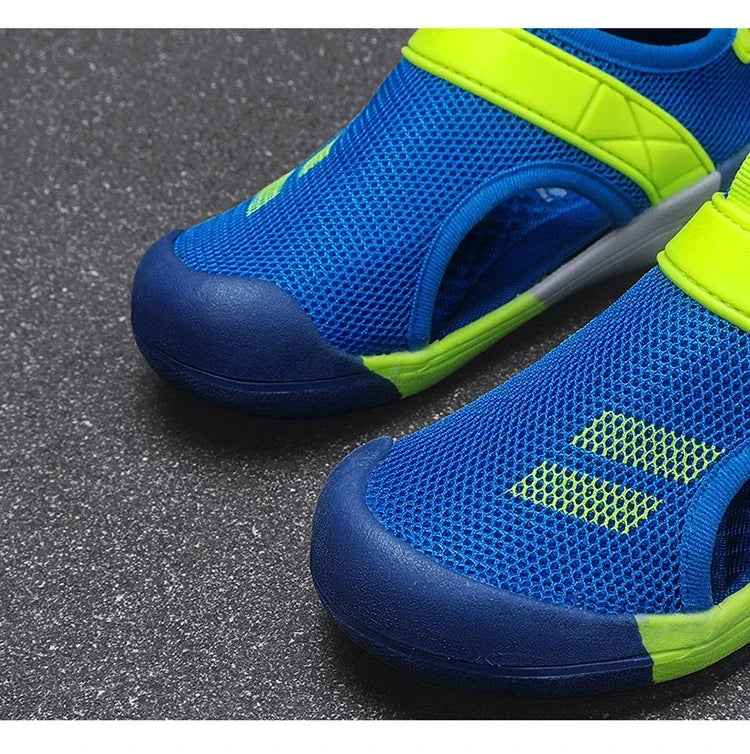 New Children Casual Mesh Shoes Boys Beach Sandals Kids Lightweight Closed Toe Baby Sport Sandals for Girls Eu Size 23-36