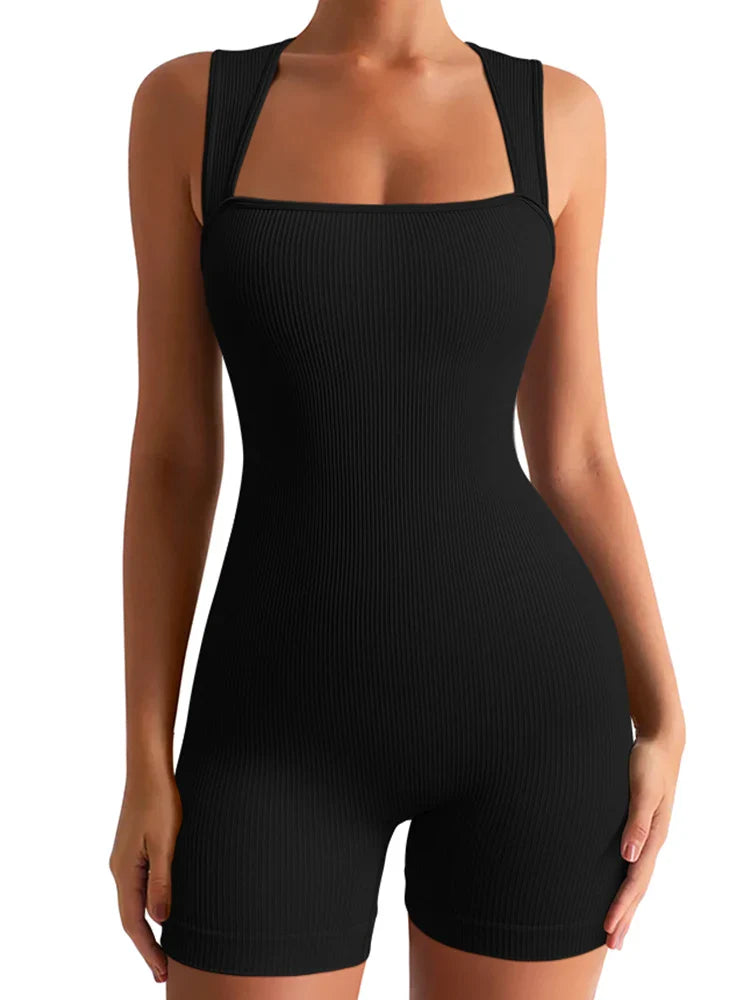 Women's Backless Sleeveless Bodycon Streetwear Romper Playsuit One Piece Fashion Fitness Yoga Quick Drying Breathable Jumpsuits