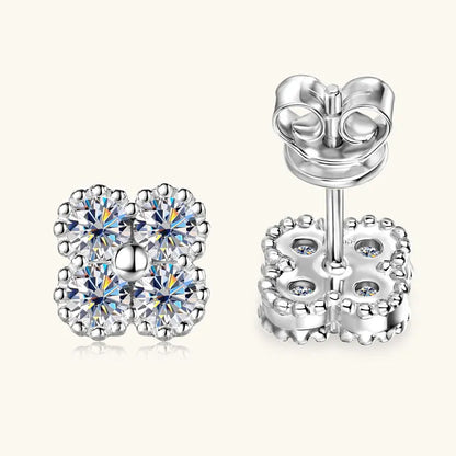 3mm D Moissanite Jewelry Set Clover Flower Pendant Necklace Earrings Bracelet 3 in 1 Sets for Women 925 Silver Charm Gifts