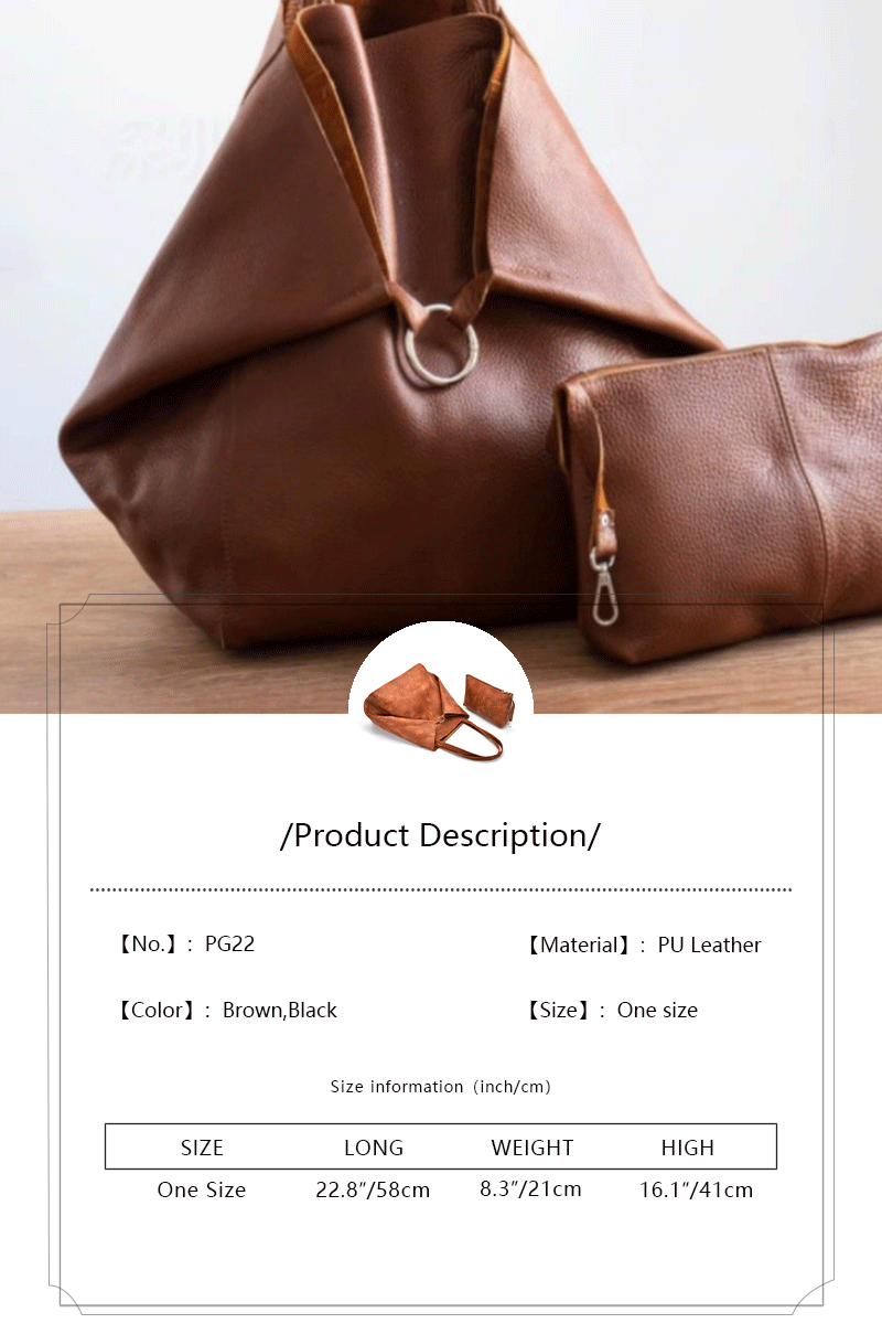Retro 2 Set Bag Shoulder Bags High Capacity Tote Bags Metal Button Handbags Solid Color Multifunction Beach Bag For Ladies