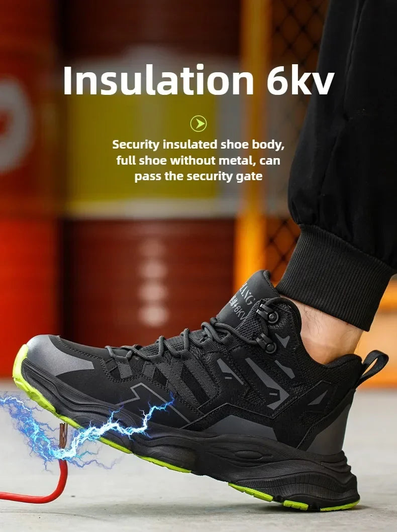 Work Sneakers Steel Toe Shoes Puncture-Proof Work Shoes Boots Fashion Indestructible Footwear Security Men Safety Shoes