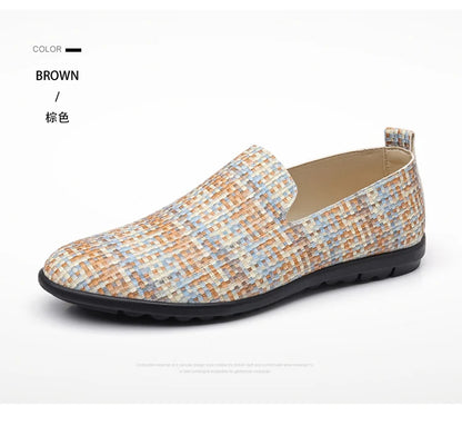 Men Loafers 2025 Design Leather Shoes Comfortable Slip-on Shoes for Men Soft Driving Moccasins Summer Casual Shoes