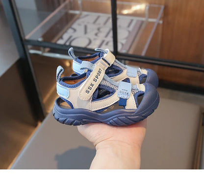 Summer Children Beach Sandals Boys Breathable Mesh Sport Sandals Baby Soft Light Kindergarten Cool Shoes