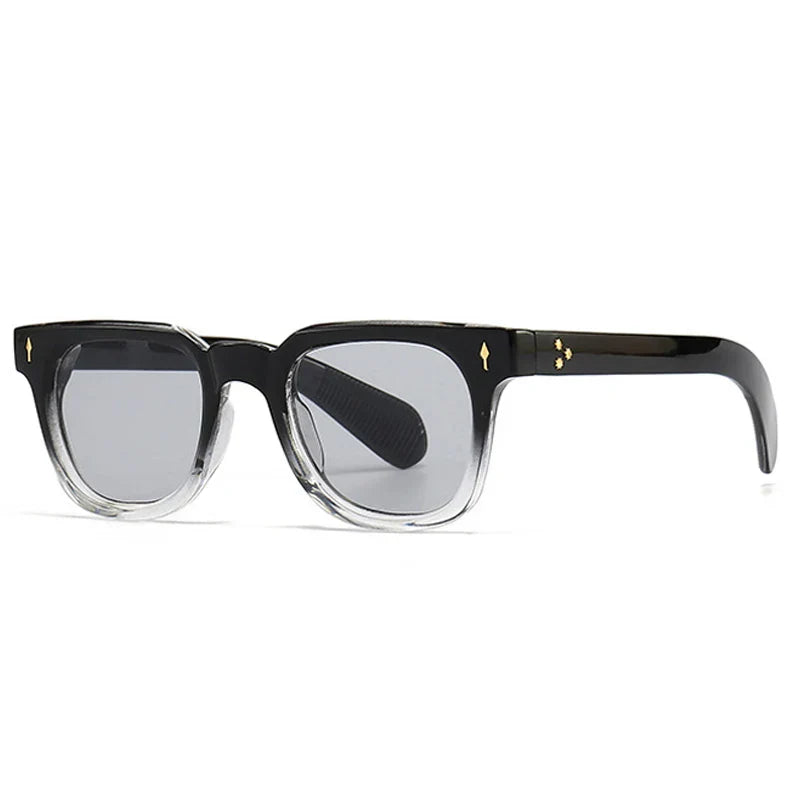 Square Men Rivets Sunglasses Shades UV400 Fashion Women Green Sun Glasses