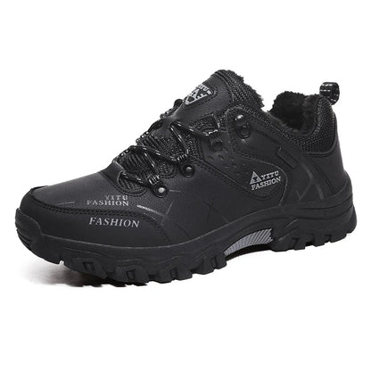Suede Leather Men Hiking Shoes Outdoor Trail Trekking Sneakers Men Non-slip Breathable Climbing Shoes Men Mountain Sports Shoes