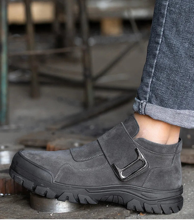 Men Work Safety Shoes Anti-Smashing Steel Toe Puncture Proof Boots Indestructible Work Shoes Construction Work Shoes For Man