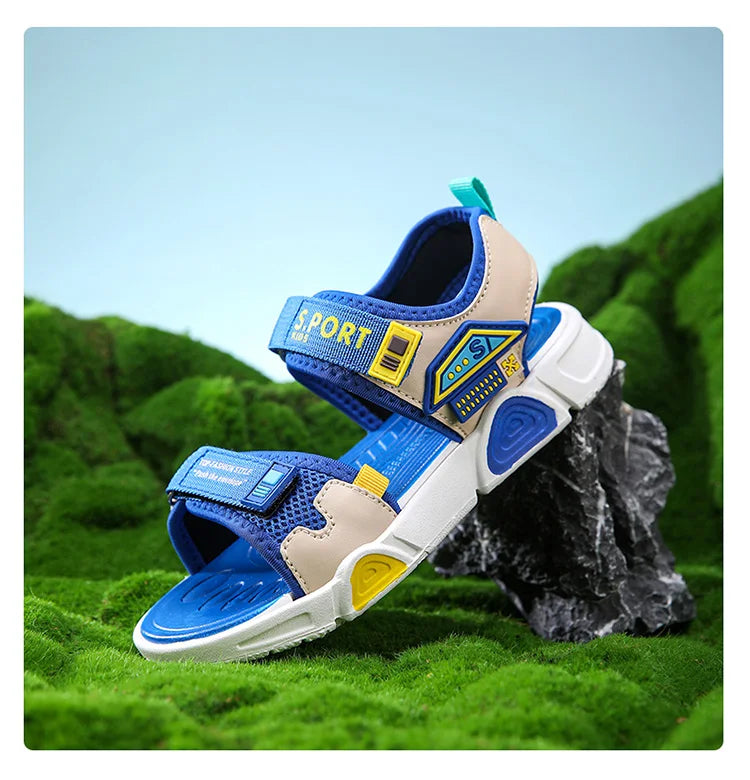 Children's sandals cartoon soft-soled non-slip boys' sandals in summer hook and loop fashion girls' sandals 4-10 years old 38