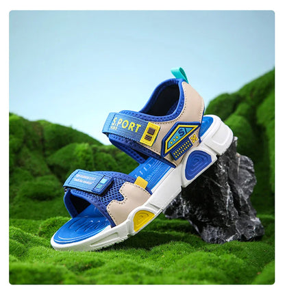Children's sandals cartoon soft-soled non-slip boys' sandals in summer hook and loop fashion girls' sandals 4-10 years old 38