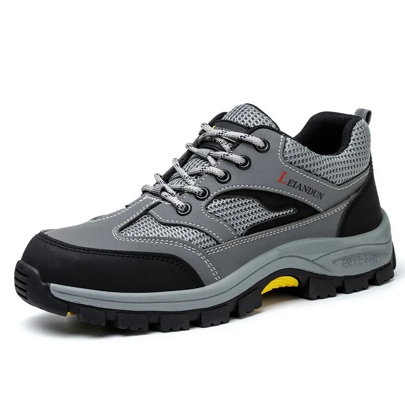Men's Tactical Safety Shoes Breathable Steel Toe Puncture Resistant Work Shoes Wear-Resistant Protective Footwear