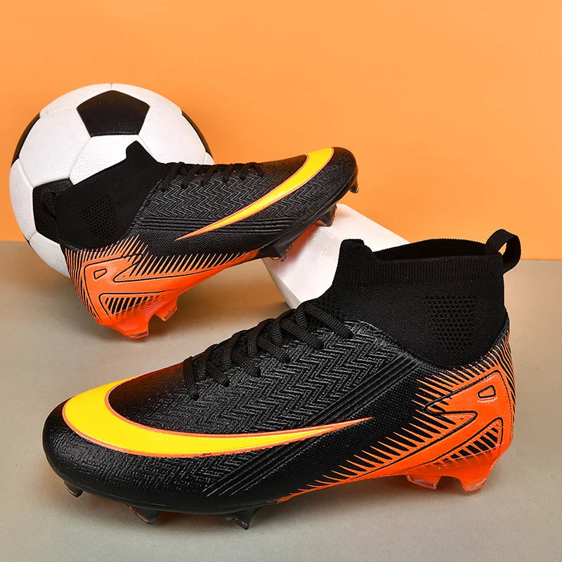New Men Football Boots Kids Ankle Cleats Grass Soccer Shoes Futsal Indoor Sport Match Training TF/FG Hot-selling High-quality