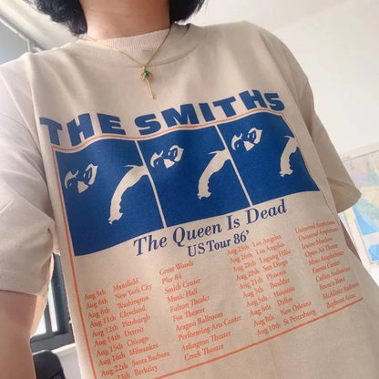 Camisetas The Smiths Tops Tees Retrô Feminina Pop Indie Punk Rock Banda Morrissey Nova Camiseta Masculina