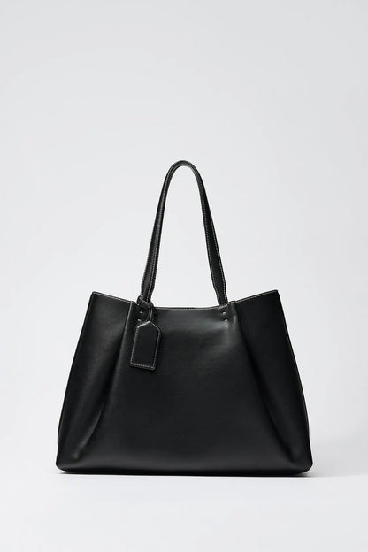 CLIP TOTE BAG, Fashionable Top Handle Tote Bag, Solid Color Simple Shoulder Bag, Luxury Design Handbags for Women