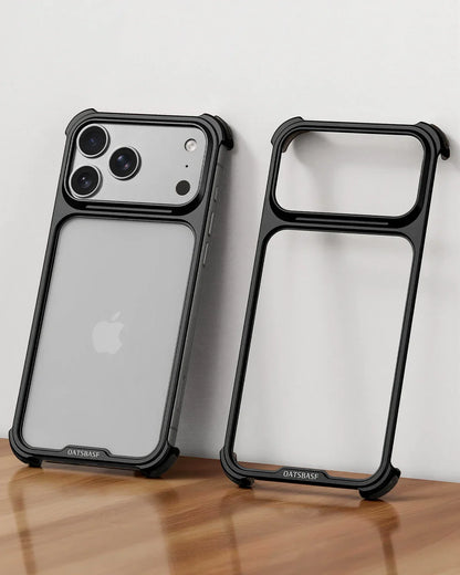 Metal Phone Case for iPhone 17 Pro Max /17Pro No Back Design Protective Cover Shockproof Bumper Compatible With MagSafe