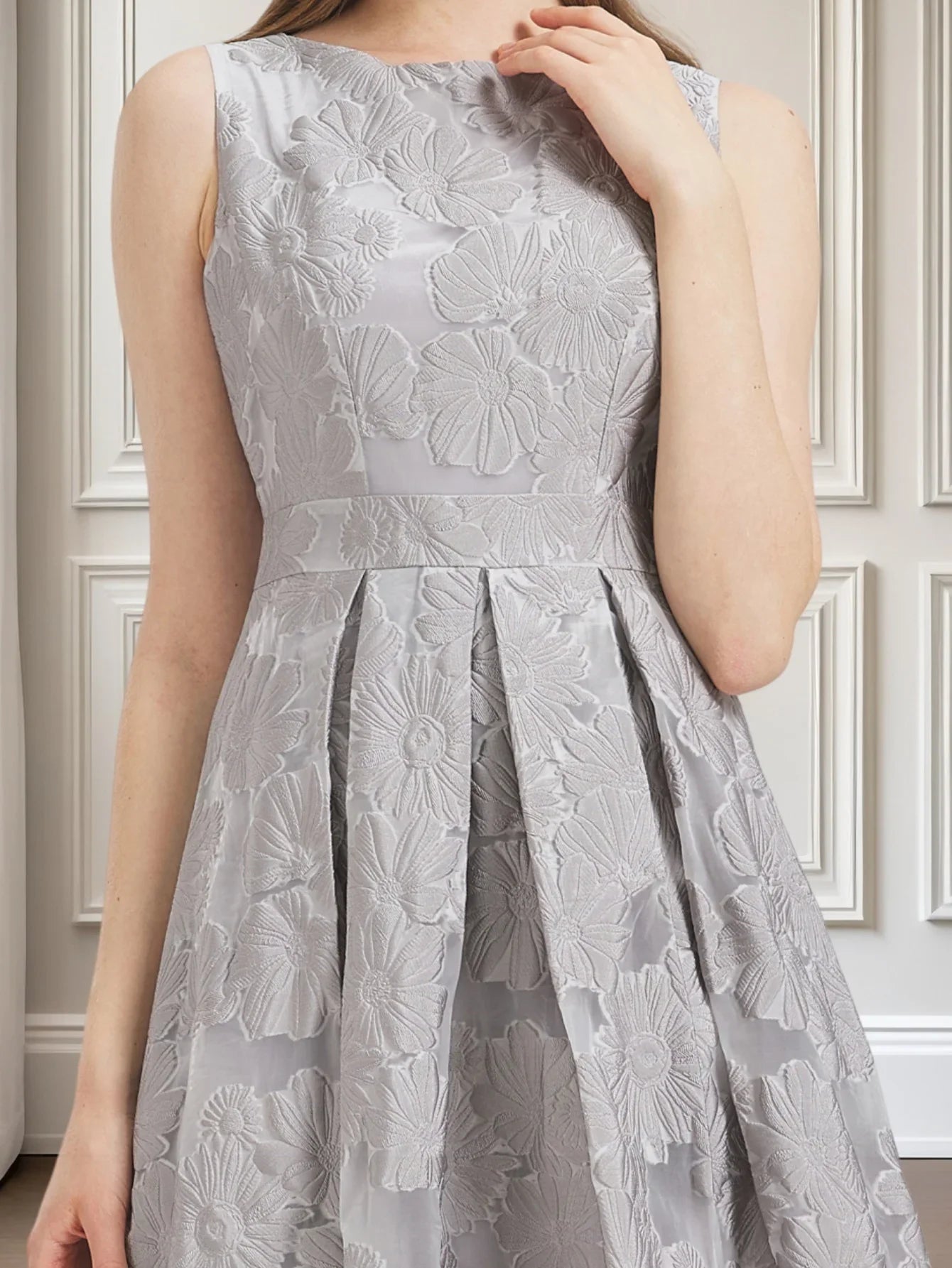 New Fashion Organza Flower Embroidery Elegant Long Dress Summer Sleeveless Dresses Lady Holiday Evening Prom Vestido