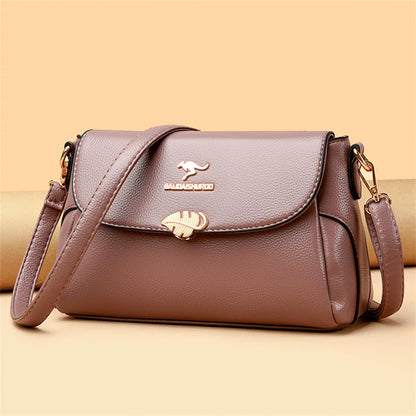 Women Bag Fashion Shoulder Bag Quality PU Leather Elegant Flap Retro Female Messenger Classic Multiple Pockets Crossbody Handbag