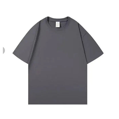 Summer 100% Cotton Oversized T shirts for Women Men Brown Casual Female Korean Streetwear Tees Unisex Basic Solid Young Cool Top