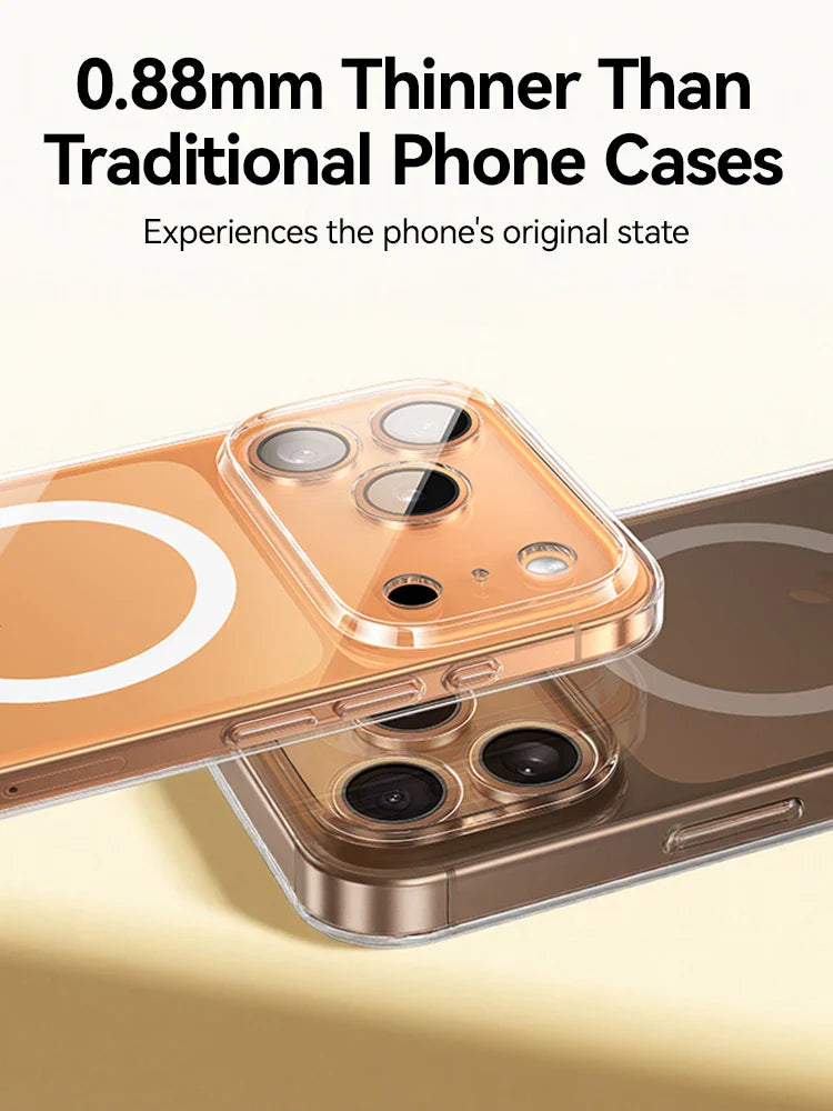 Joyroom for iPhone 17 pro Max Clear Case Compatible with Magsafe Anti-Yellow Magnetic Phone Hard Transparent Case for iPhone 17