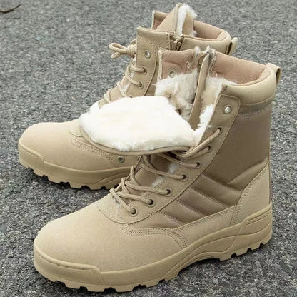 2026 New Winter Combat Boots Outdoor Wear-Resistant Hiking Men and Women Tactical Training Botas High Top Desert Shoes
