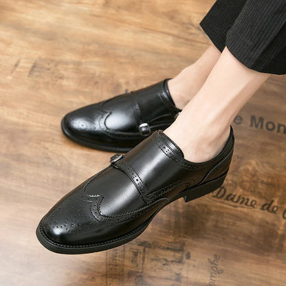 Classic Dress Shoes Men Trend Casual Business Office Leather Shoes For Men Large Size 48 Social Party Formal Brogues Shoes Male