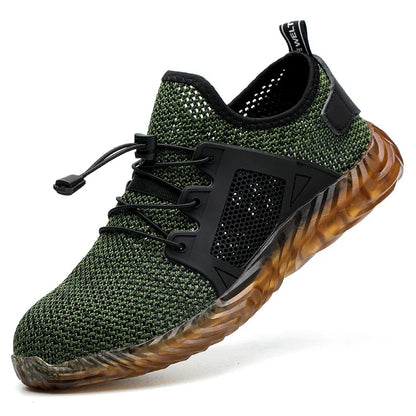 Summer breathable work shoes with iron toe anti puncture security shoes work sneakers for men anti-slip Lightweight safety shoes