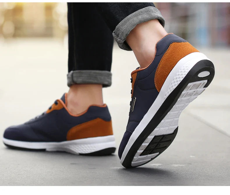Men Shoes Spring Autumn Waterproof Walking Sneakers Leisure Male Leather Sports Shoes Non-Slip Footwear Tennis for Men