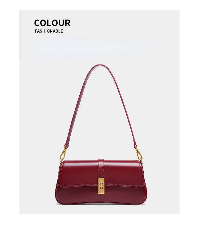 Women Genuine Leather Shoulder Bag Female Fashion Handbag Totes Small Underarm Bag Casual Daybag Mini Purse -KG1313