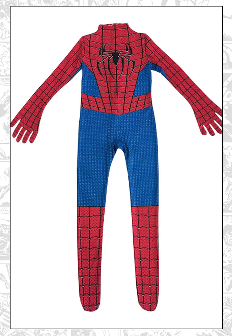 Kids Spider Boy Cosplay Costume Superhero Morales Cosplay Jumpsuit Miles Zentai Jumpsuit Halloween Carnival Party Costume Adult