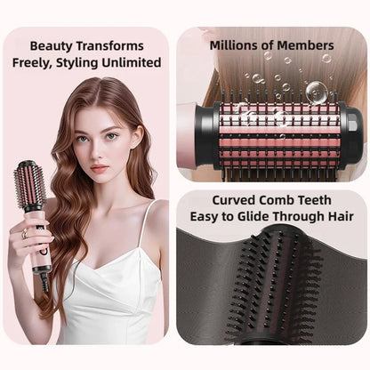 New Automatic Volumizing Hot Air Brush Professional Styling Tool Multifunctional Heated Curling and Straightening Comb