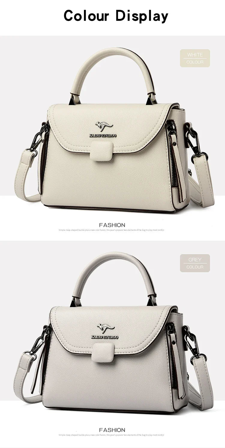 Authentic High Quality Soft Leather Luxury New Designer Fashion Casual Women's Shoulder Bag Handbag Crossbody Bags for Women2024