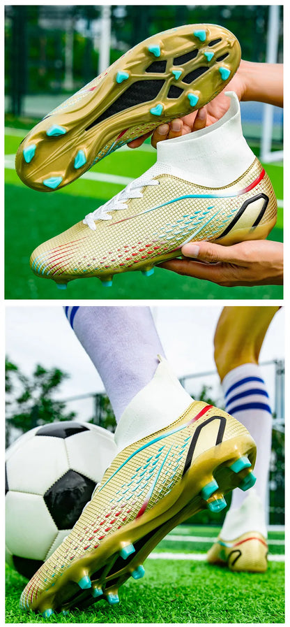 New 33-46 Large Football Boots Children Youth High Quality Football Shoes Outdoor Training Professional Competition Footwear