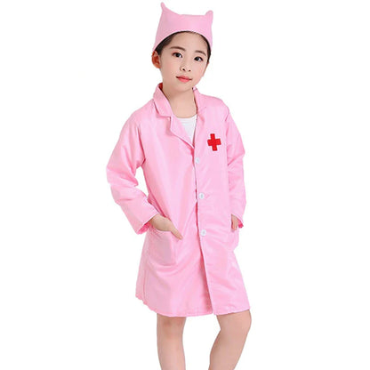 Kids Cosplay Clothes Boys Girls Doctor Nurse Uniforms Fancy toddler Christmas Xmas Role Play Costumes Party Wear doctor gown