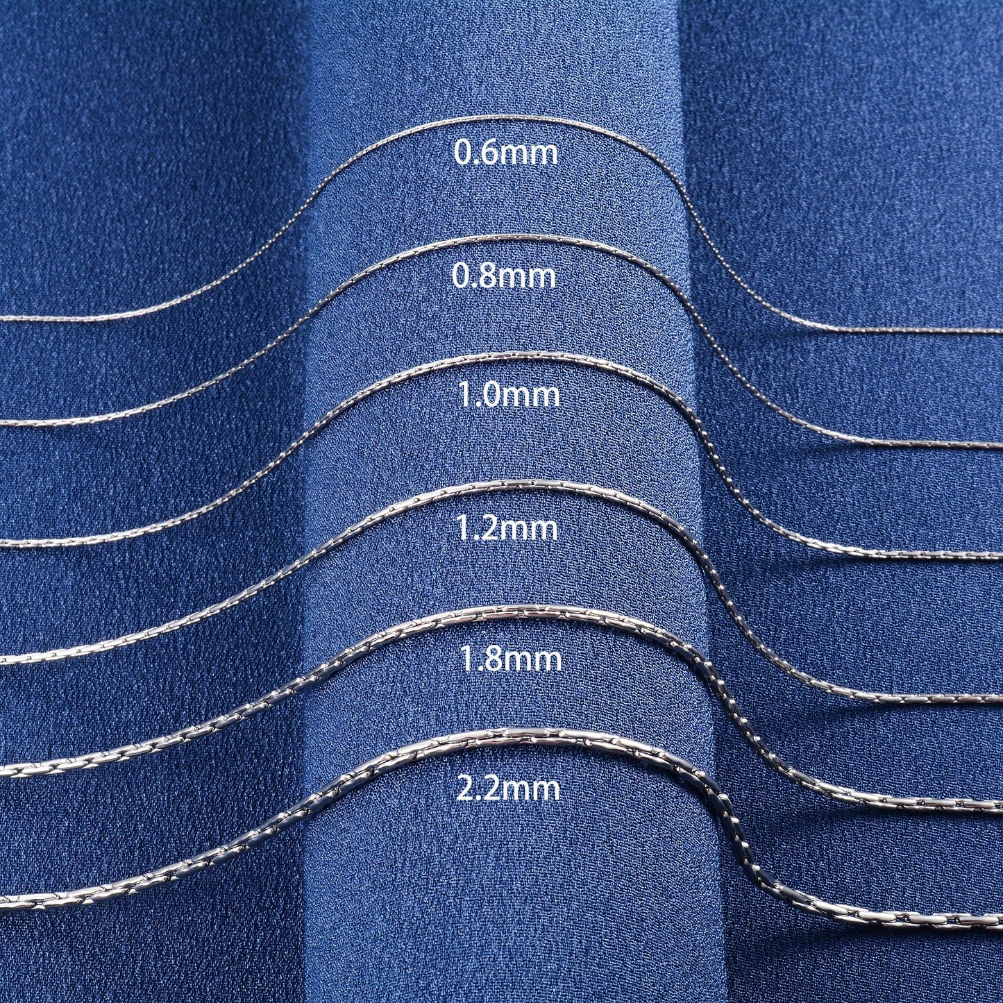 Thin Necklace Cable Chain on the Neck 316L Stainless Steel for Women Men's Silver Color Choker Waterproof Jewelry Accessories