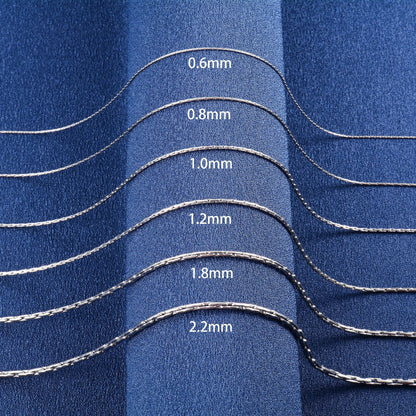 Thin Necklace Cable Chain on the Neck 316L Stainless Steel for Women Men's Silver Color Choker Waterproof Jewelry Accessories