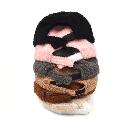 Baseball Cap New Winter Windproof Lamb Wool Caps Warm Caps Women Men Plush Simple Hat Casual Comfortable Outdoor Hats