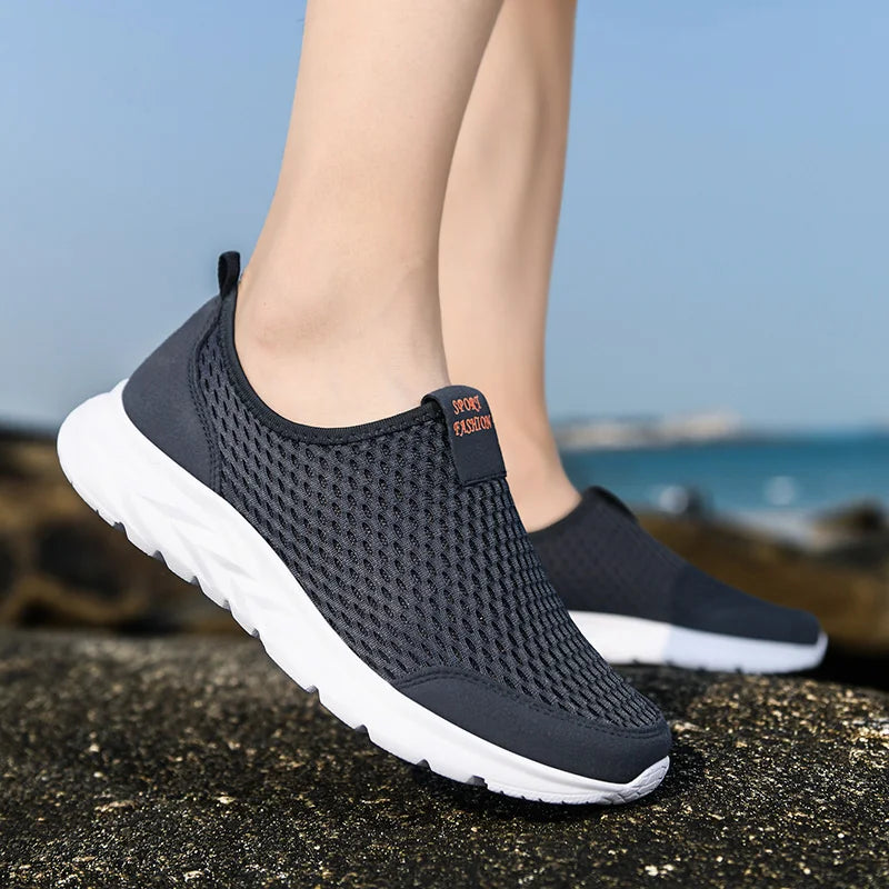Men Shoes Sneakers Brand Man Casual Flats Shoes Loafers Slip on Male Mesh Big Size 48 Breathable Spring Autumn Summer 2024