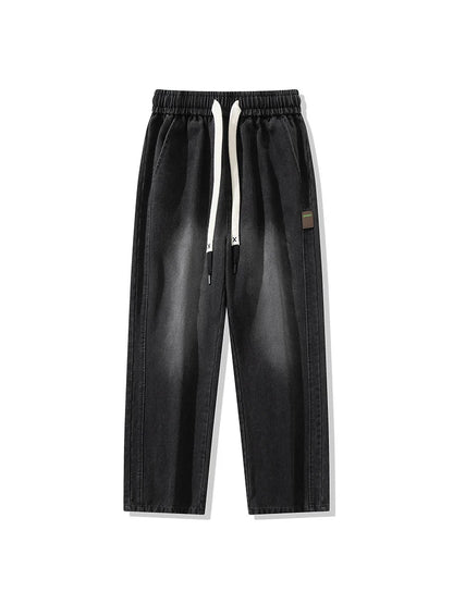 Spring Autumn Baggy Jeans Men Trousers Wide Leg Straight Denim Pants Daily Streetwear Loose Casual Jeans Asian Size L-6XL