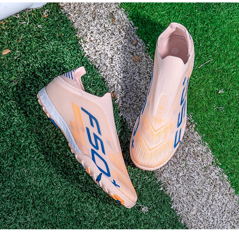 X2517 Slip-on F50 Mens Football Boots Boys FG/TF Training Studded Fast Soccer Cleats Pro Non Slip Football Shoes for Man 35-45