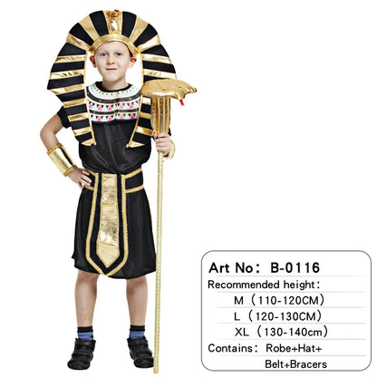 Children  Ancient Egypt Egyptian Pharaoh Cleopatra Prince Princess Costume for Kids Cosplay Anime Cosplay