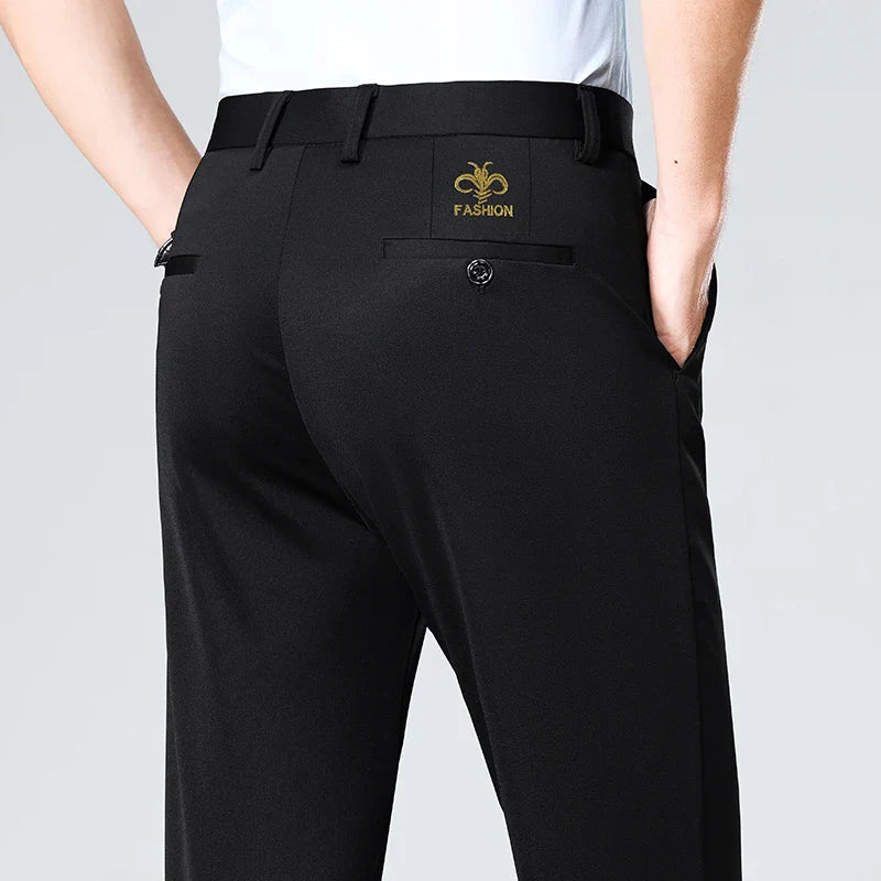 Four Season Men's Business Casual Pants Spring Summer Stretch Trousers Office Suit Pants Men Formal Pants Breathable Comfortable