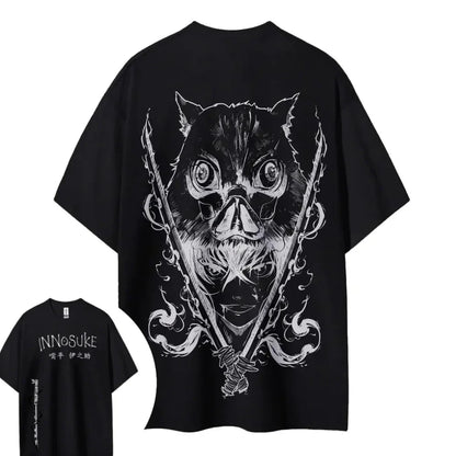 Demon Slayer Printed Short Sleeve Casual Summer Wear Men's Comfortable Clothing Men's Clothing Short Sleeve Half Sleeve Top