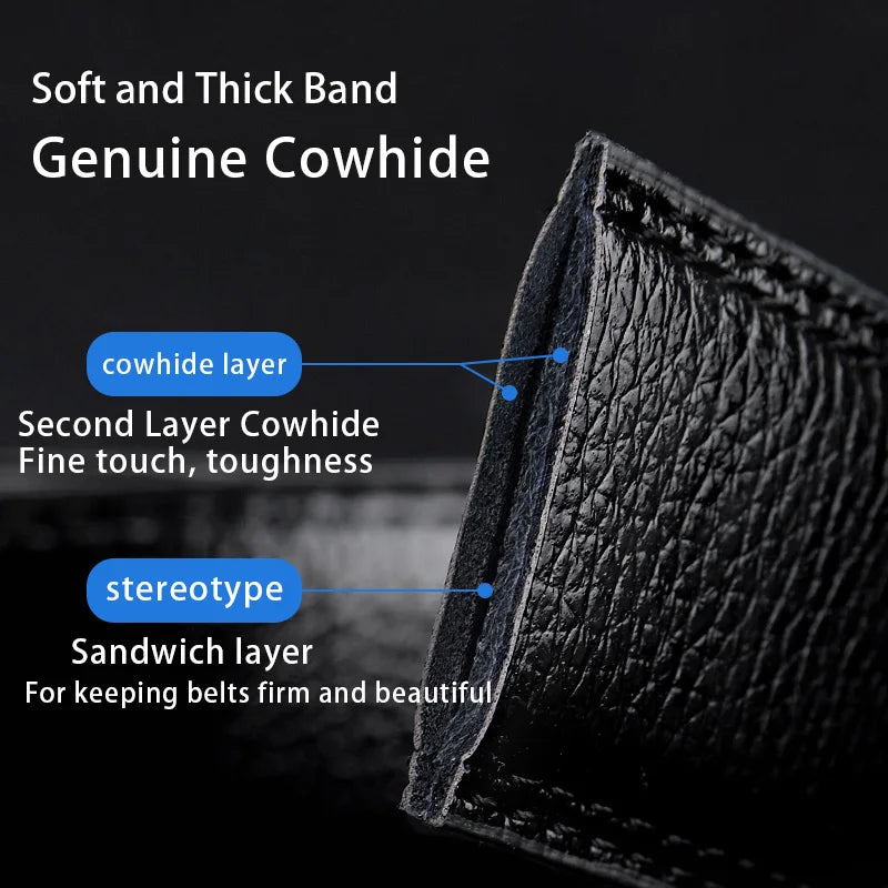 Men Belt Genuine Leather belt for men Alloy buckle ratchet belts Men Designer Belt Automatic belts