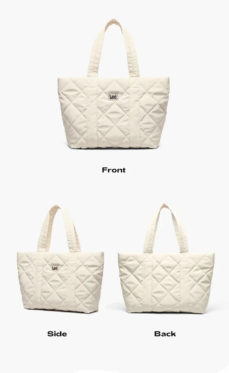 Large Soft Puffer Bag Women Big Size College Students Laptop Book Quilted Tote Bag Lady Down-filled Shopping School Bags