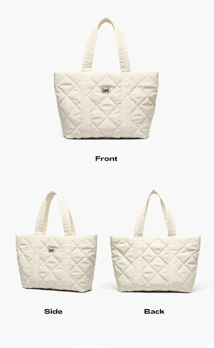 Large Soft Puffer Bag Women Big Size College Students Laptop Book Quilted Tote Bag Lady Down-filled Shopping School Bags