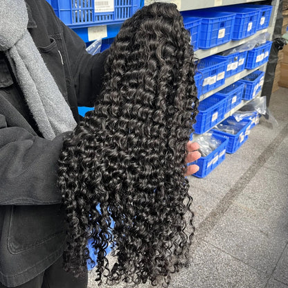 300% High Density Loose Deep Wave 40 46 50 Inch 13x6 13x4 HD Lace Frontal Human Hair Wig Brazilian 360 Full Curly Wigs For Women