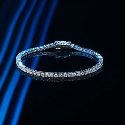 each 0.06ct 2.5mm Full Moissanite Diamond Tennis bracelet For Women S925 Silver Chain Party Sparkling Fine Jewelry Gift