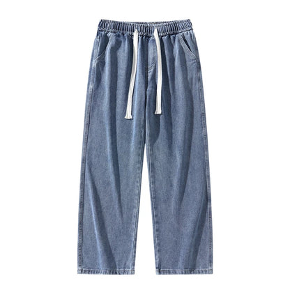 Men's American Style Loose Straight Leg Jeans Vintage Spring Summer New Arrival Drapey Trendy Wide Leg Long Pants