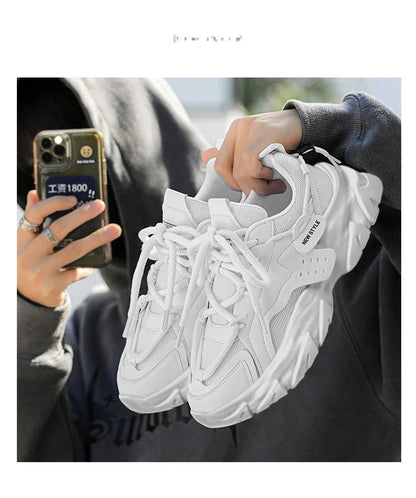 Men's Shoe Breathable Thick Soled Casual Sneakers Outdoor Running Four Seasons New Tennis Men Soft Soles Comfort Male Sneakers